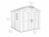 Keter Factor 8×8 Foot Large Resin Outdoor Shed image 6