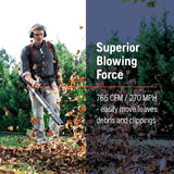 Husqvarna 150BT Gas Backpack Leaf Blower 51cc, 765 CFM, 270 MPH image 3