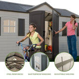 Lifetime Storage Shed: lifetime Garden Building Shed – 15′ X 8′ – Gray image 5