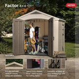 Factor 8 ft. W x 6 ft. D Plastic Storage Shed image 7
