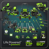 Greenworks 60V 21″ Self Propelled Lawn Mower with (1) 8.0 Ah Battery & Rapid Charger 2546402 image 15