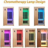 KUNSANA Far infrared sauna room,One person size, Hemlock Wooden Far Infrared Sauna for Home image 2