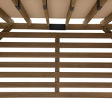 SummerCove 11 ft. x 10 ft. Tan Cedar Frame Wood Pergola with Adjustable Canopy image 8