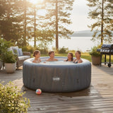 Wave Atlantic 6 Person Round Inflatable Hot Tub, Navy image 1