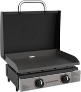 Blackstone 22″ Portable Tabletop Griddle – Dual Burner Flat Top Grill, 24,000 BTU Propane with Stainless Steel Faceplate & Rear Grease System image 12