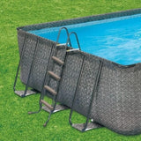 Summer Waves 32ft x 16ft x 52in Rectangle Frame Above Ground Swimming Pool Set image 2