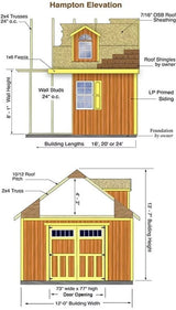 Hampton 12 ft. W x 16 ft. D Wood Storage Shed Kit with Floor (192 Sq. ft.) Installtion Included image 10