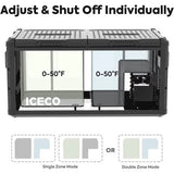 ICECO VL90 ProD 95 Quarts(90L) Dual Zone Portable Refrigerator, Multi Directional Lid, 12 Volt Refrigerator Home & Car Use image 2