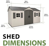 Lifetime Legacy 15×8 Plastic Storage Shed Kit w/ Floors image 2
