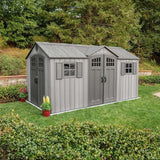 15 Ft. x 8 Ft. High-Density Polyethylene (Plastic) Steel Reinforced Outdoor Storage Shed image 0