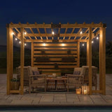 SummerCove 10.5 ft. x 10 ft. Cedar Wood Pergola with Adjustable Hanging Planters image 4