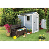 Keter Manor 4 ft. W x 6 ft. D Vertical Resin Outdoor Storage Shed Ideal For Patio image 1