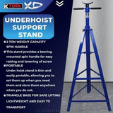 K Tool 2 Ton Under Hoist Jack Stand image 1