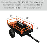 Impact Implements 1500 lb Utility Cargo Trailer with Pivot Dump for ATV, UTV, and Lawn Tractor image 2