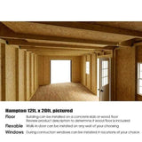 Best barns Hampton 12×24 Wood Storage Shed Kit Installation Included image 2