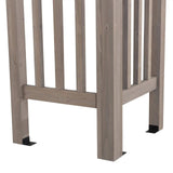 SummerCove 10 ft. x 14 ft. Light Gray Cedar Frame Arched Pergola with Shelves image 5