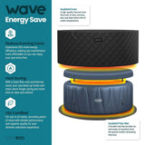 Wave Atlantic 4-Person Round inflatable Hot Tub with integrated Heater and Aquajet Massage System image 8