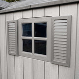 15 Ft. x 8 Ft. High-Density Polyethylene (Plastic) Steel Reinforced Outdoor Storage Shed image 1