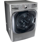 LG – 5.2 Cu. Ft. High Efficiency Front-Load Washer with Steam and TurboWash Technology – Graphite steel image 7