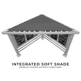 Ridgedale Modern Steel Cabana Pergola with Conversational Seating image 6