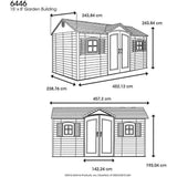 Side entry 15 ft. W x 8 ft. D plastic storage shed with assembly image 4