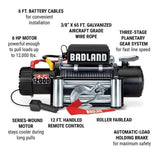 Badland Zxr 12,000 lb. Winch with Wire Rope image 1
