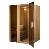 ALEKO StI2ced Cedar Indoor Wet Dry Sauna Steam Room, 3 kW Harvia KIP Heater, 2 Person image 0