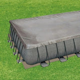 Summer Waves 32ft x 16ft x 52in Rectangle Frame Above Ground Swimming Pool Set image 3