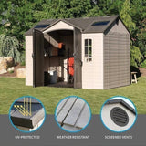 Side 10 ft. W x 8 ft. D Plastic Storage Shed image 13