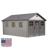 Lifetime 11 Ft. X 21 Ft. Outdoor Storage Shed With Tri-Fold Doors image 0
