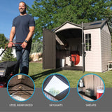 Lifetime 10′ x 8′ Outdoor Storage Shed with Carriage Doors Foundation and Installation Included. image 3