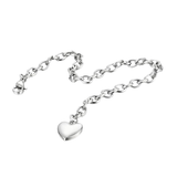 Women’s Stainless Steel Heart Charm Bracelet