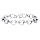 Women’s Heart Chain Bracelet Stainless Steel