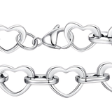 Women’s Heart Chain Bracelet Stainless Steel