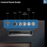 The Sideline 50 Inch Recessed Smart Electric Fireplace 80004 image 6