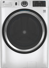 GE – 4.8 CuFt High-Efficiency Stackable Smart Front Load Washer w/UltraFresh Vent System & Microban Antimicrobial Technology – White on white image 5