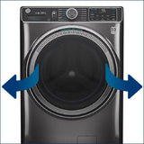 GE – 4.8 CuFt High-Efficiency Stackable Smart Front Load Washer w/UltraFresh Vent System & Microban Antimicrobial Technology – White on white image 2