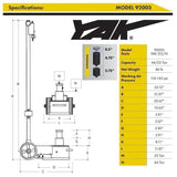 ESCO Yak 22-44 Ton Air Hydraulic Jack image 3