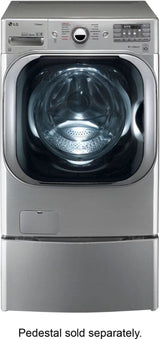 LG – 5.2 Cu. Ft. High Efficiency Front-Load Washer with Steam and TurboWash Technology – Graphite steel image 4