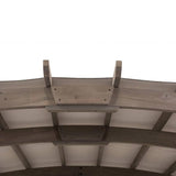SummerCove 10 ft. x 14 ft. Light Gray Cedar Frame Arched Pergola with Shelves image 8