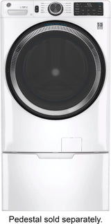 GE – 4.8 CuFt High-Efficiency Stackable Smart Front Load Washer w/UltraFresh Vent System & Microban Antimicrobial Technology – White on white image 0