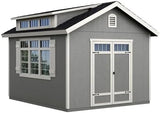 Handy Home Products Windemere 10×12 Do-it-Yourself Wooden Storage Shed with Floor, Beiges image 3