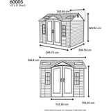 Side 10 ft. W x 8 ft. D Plastic Storage Shed image 11