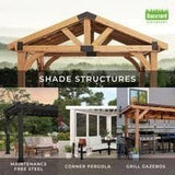 16×12 trenton modern steel pergola with sail shade soft canopy image 8
