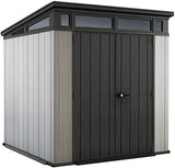 Keter Outdoor Storage Sheds, for House, Patio & Yard, Plastic Resin, Artisan, 7×7 Ft, Gray image 0