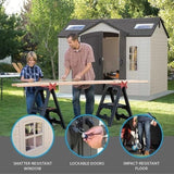 Side 10 ft. W x 8 ft. D Plastic Storage Shed image 4